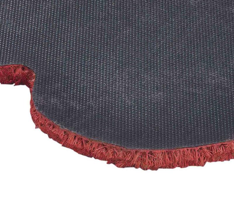 VCNY Home Red Scalloped Edge Welcome Coir Outdoor Doormat