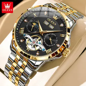 Genuine high-grade hollow design multi-function dial men's watch OLEVS brand flagship new trend luminous waterproof automatic mechanical watch 6701