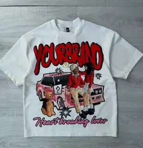 Y2k Harajuku Streetwear Men and Women Short Sleeved Fashion New Cartoon Print Design Shirt Retro Hip Hop Trend Oversized T-Shirt