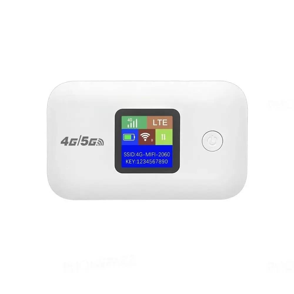 4G 5G Cellular Pocket WiFi Hotspot with SIM Slot, 300Mbps Speed, LED Display, Stable Connection, Supports 10 Devices for Outdoor RV Use, 4G Cellular Pocket Wi-Fi