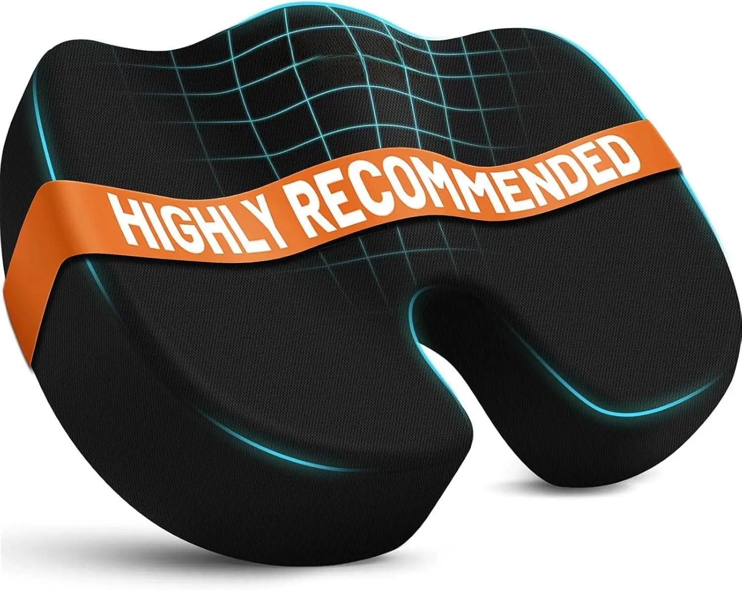 Seat Cushion for Office Chair Memory  Non-Slip Cushion ,  Chair Pad,  Pillow for Office, , Computer Desk, Black, X-Large, Memory Foam, Zipper Cover