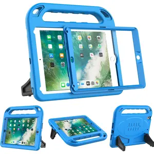 Case for iPad 5th/6th Generation, iPad 9.7 2018/2017 Case with Screen Protector, Shockproof iPad Air 2/Pro 9.7 Case with Handle Stand, Blue