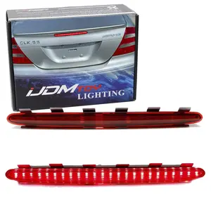 iJDMTOY Red Lens Full LED Trunk Lid Third Brake Light Bar Assembly For 2003-2009 Mercedes-Benz W209 C209 CLK-Class Coupe/Cabriolet