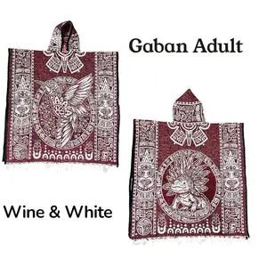 Ajolote Colibri Gaban Artesanal Adult Hooded Poncho Different Color Unisex Afelpado