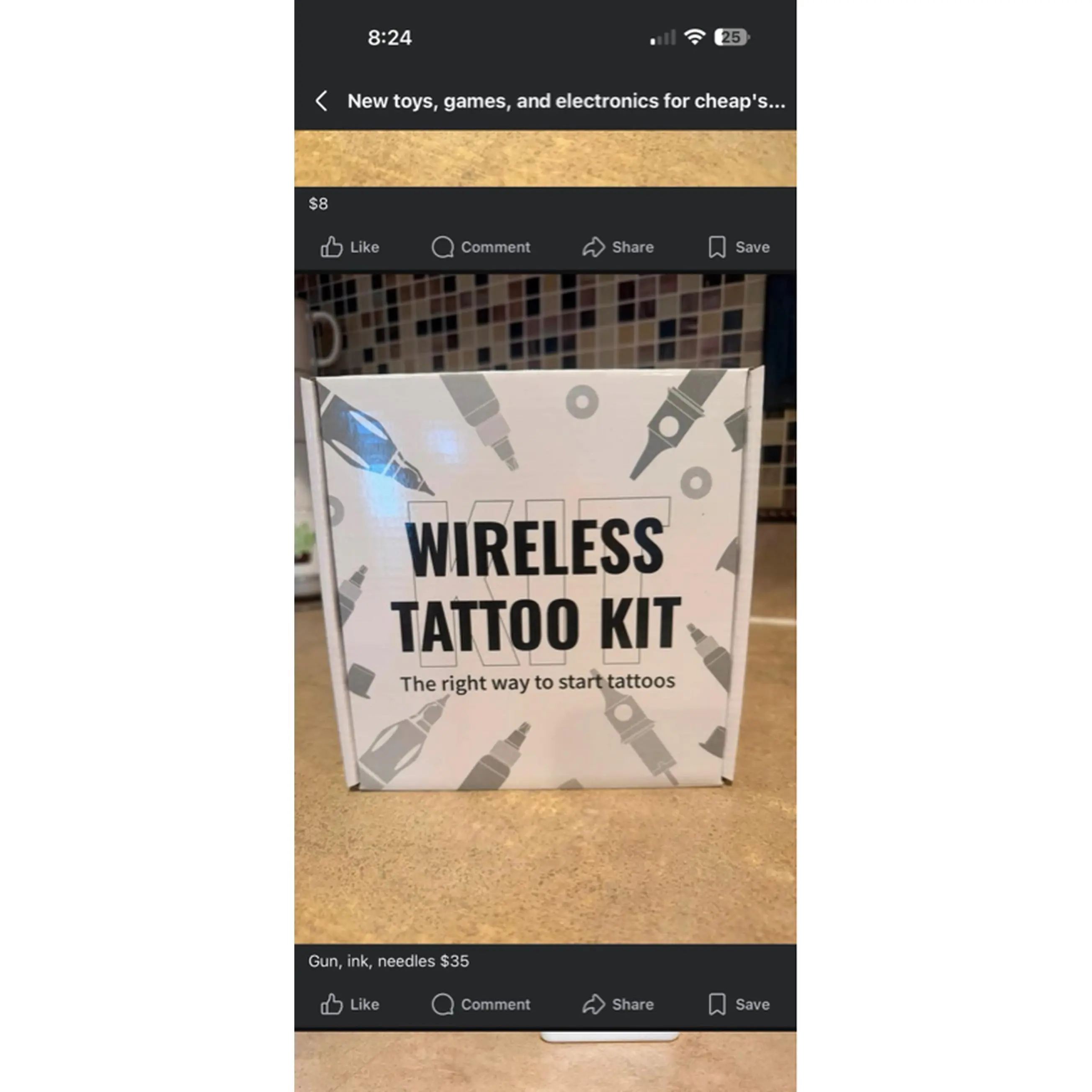 Wireless Tattoo Kit - Complete Set with Gun, Needles, Ink, and Fake Skin Accessories for Beginners