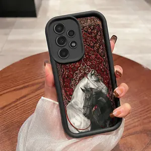 Phone Case - Luxury Retro Fashion Horse Pattern Phone Case for Galaxy S26,S26PLUS,S26ULTRA,S25,S25PLUS,S25ULTRA,S24,S24FE,S24PLUS,S24ULTRA,A54,A53,A52,A36,A35,A34,A33,A17,A16,A15,NOTE20,NOTE20ULTRA,S23,S23PLUS,S23ULTRA,S22,S22PLUS,S22ULTRA,A14,A13,S21,S21