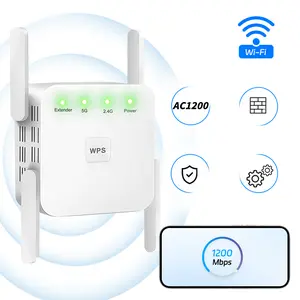 WiFi Extender 5GHz/2.4GHz Dual-Band Repeater/AP Mode WiFi Repeater for Home Long Range Up to 9800 sq. ft Long Range WiFi Extender Quick Setup WiFi Extender Booster WiFi Signal Booster