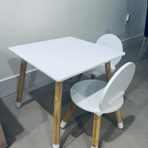 VEVOR Kids Table and 2 Chairs Set,  Toddler Table and Chair Set, Children Multi-Activity Table for Art, Craft, Reading, Learning, 1 Table and 2 Chairs