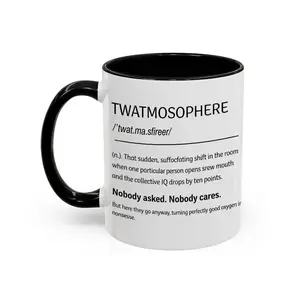 Funny TWATMOSPHERE Accent mug, word of the day mug, gift for bestie, coworker, office life - scs17194