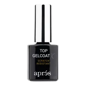Aprés Nail Top Gelcoat X – Scratch-Resistant, Elastic Formula, High-Gloss, Non-Wipe Gel Top Coat, HEMA & TPO-Free, Buildable