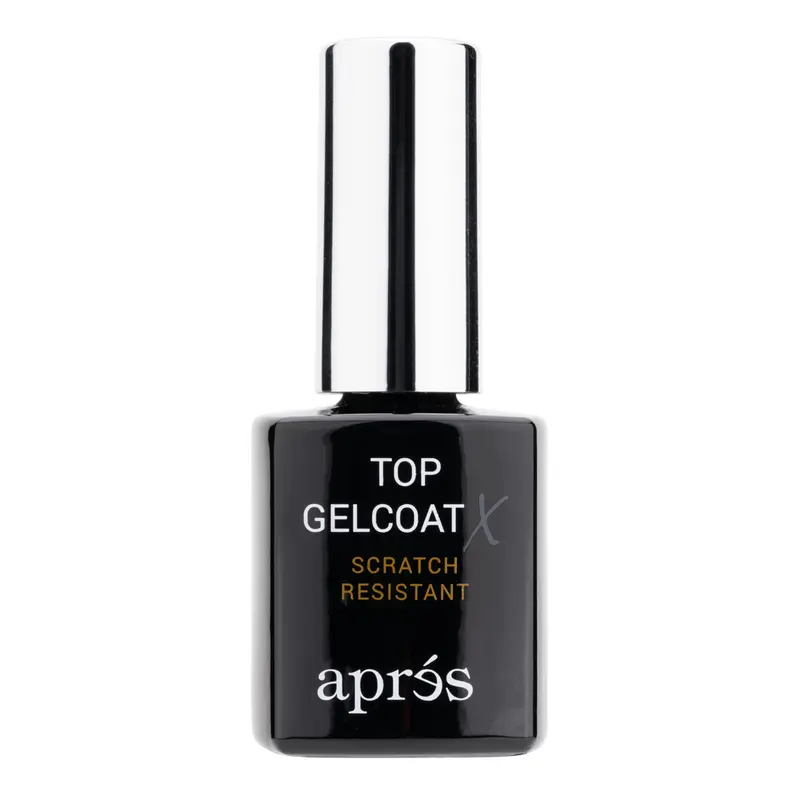 APRÉS Nail Top Gelcoat (15ml) - HEMA/TPO Free Cosmetic Nail Supplies, Non-Wipe Rubber-Based Self-Leveling Durable Gel Top Coat, 30-Second LED Cure, Chip & Scratch Resistant, Long-Lasting High Gloss Finish