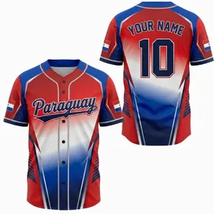 Paraguay Baseball Jersey, Custom Name & Number Fan Shirt