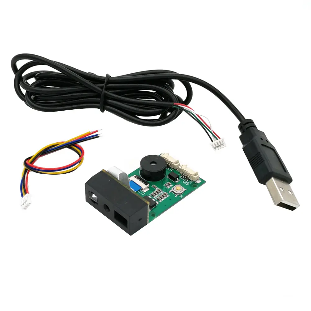 GM67 USB UART Barcode Scanner Module, 1D 2D QR Code Reader with USB Cable & Serial Cable, High-Speed Barcode Recognition Scanner Engine for Labels, Paper, Mobile Phone & Computer