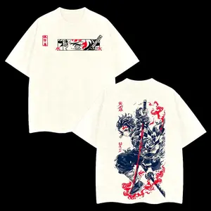 Tanjiro Kamado Water Breathing Demon Slayer Vintage Unisex Oversize Anime Washed Cotton T-shirt  graphic tee  anime lover  anime merch fan  outfits men  boys merch