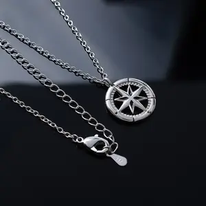 gifts girlfriend 925 Sterling Silver Compass Pendant Necklace for Women | Elegant Direction Jewelry Gift for Valentine's, Birthday & Graduation