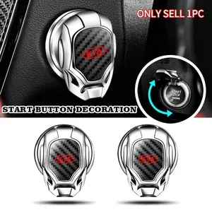 Kia Car One-Button Start Decorative Cover, Engine Start Anti-Scratch Decoration, Durable Key Protection, Unique Style Interior Accessories