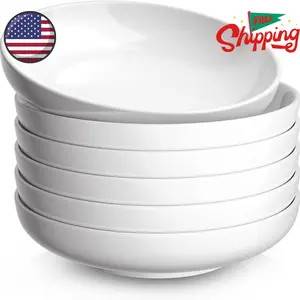 35oz Pasta Bowls Set of 6, 8.5" Large Salad Bowls Soup Bowl