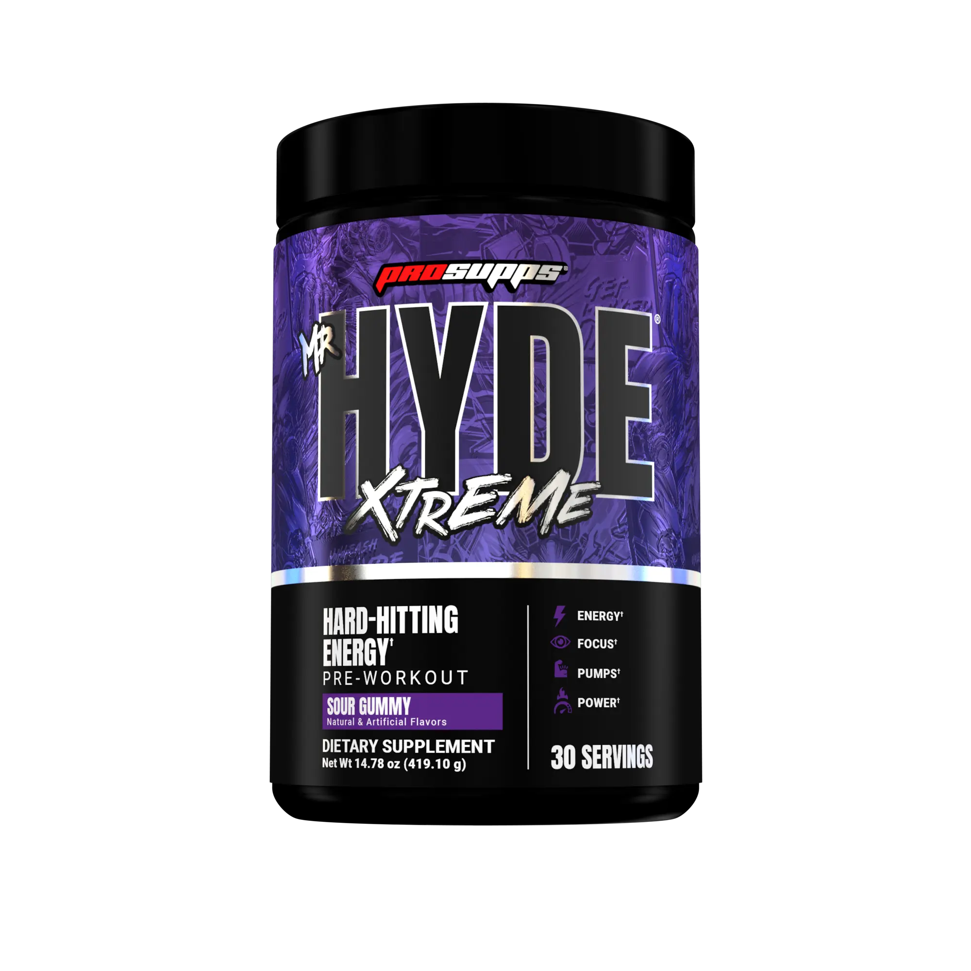 ProSupps Mr. Hyde Xtreme Pre Workout Powder - 420mg High Caffeine, Creatine, Beta Alanine, Yohimbe, Intense Energy, for Men and Women with High Tolerance for Caffeine