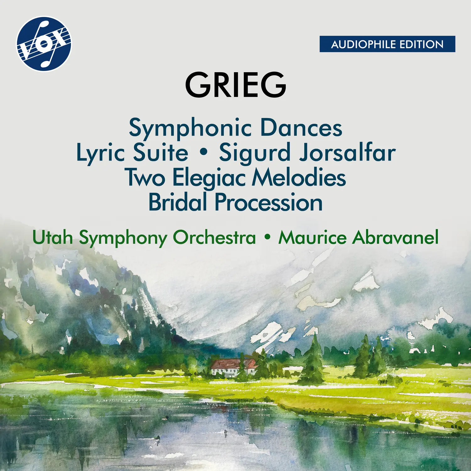 Utah Symphony Orchestra - Grieg: Symphonic Dances, Op. 64; Bridal Procession Passes By, Op. 19; Sigurd Jorsalfar, Op. 56; Two Elegiac Melodies for String Orchestra, Op. 34; Lyric Suite, Op. 54  [COMPACT DISC - CD]