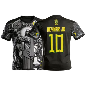 2025 Brazil Special Edition Black Five Stars No.10 Neymar Short Sleeves Soccer Shirts