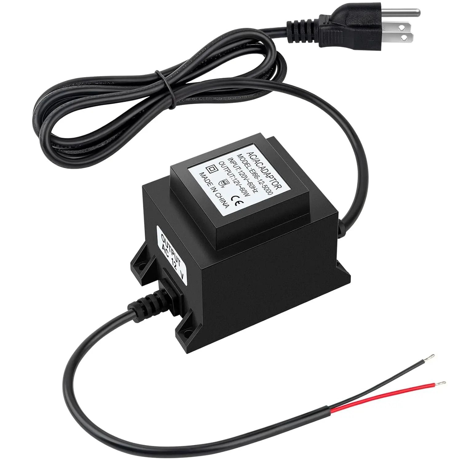 Outdoor Low  Transformer 110/120V AC to AC 12V 5A 60W, Low  Landscape Transformer, Power   for LED Landscape Lighting, Fountain Lighting, Pool Light