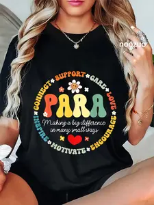100% Cotton Paras Make It Possible Paraprofessional Teacher Assistant T-Shirt
