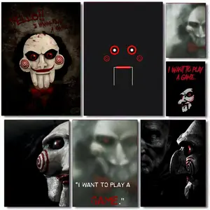 Horror Character  Billy Poster Art poster movie mural family childrens room wall decoration print Gift suitable for living room bedroom bar parlor home decor gift fade-Resistant, Non-sticky, vibrant Wall print
