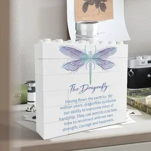 Creative Dragonfly Design Building Blocks, 1 Count Colorful Building Blocks Ornament, Inspirational Desktop Decoration for Home Office, Gift for Dragonfly Lovers