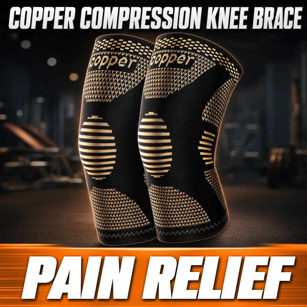 2‑Pack Copper Compression Knee Sleeves🦵Copper Knee Braces For Knee Pain & Arthritis|Sports Injury Recovery Support For Men & Women Running
