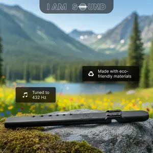 IAMSOUND G4 Drone Flute 432 Hz - Durable Eco-Friendly Material, Smooth Breathy Tones, Easy 3-Piece Assembly, Ideal for Meditation & Performance