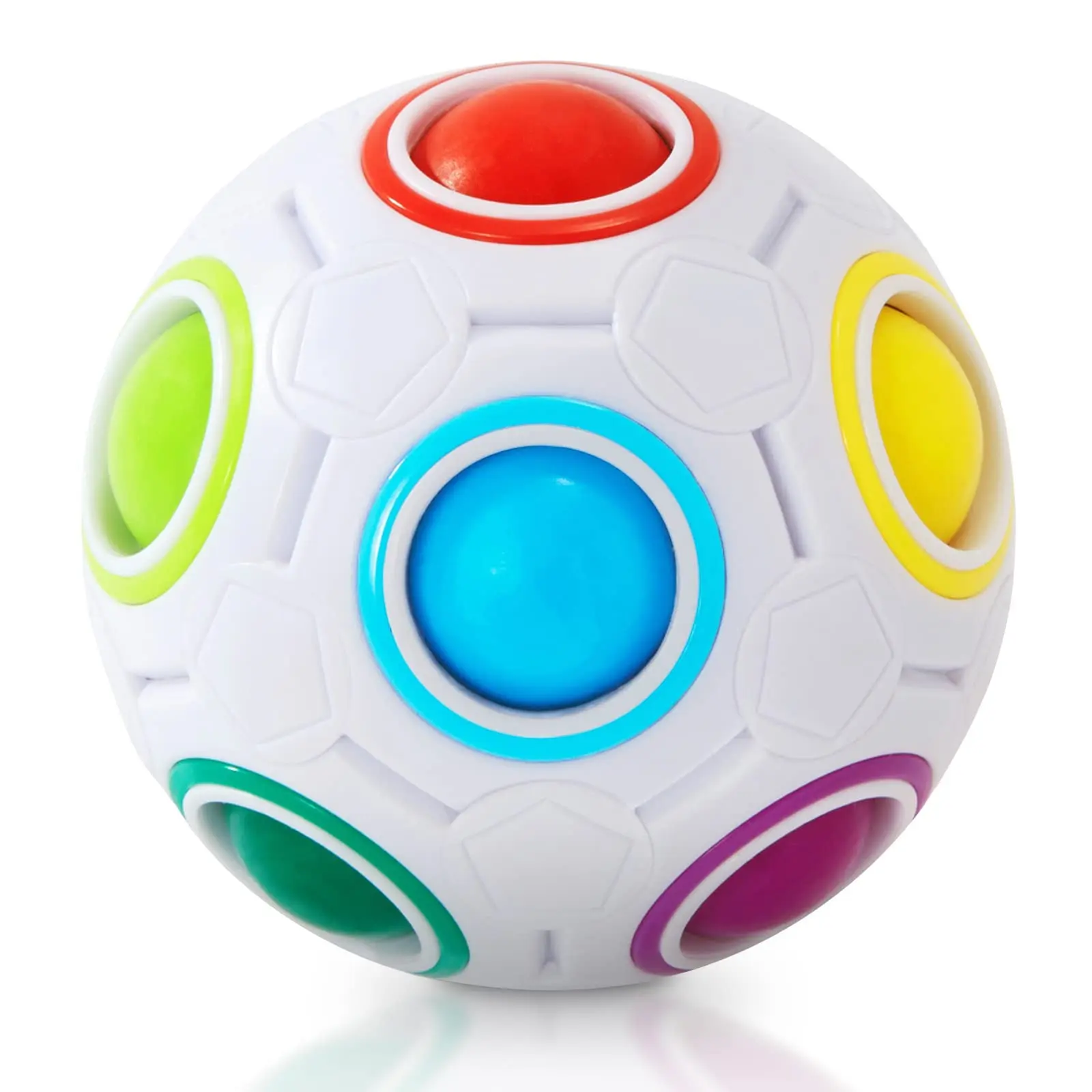 Magic Rainbow Puzzle Ball, Fidget Ball Puzzle Brain Teaser, Mental Stimulation, Fidget Toy for Boys & Girls, Kids, Perfect Gift for Birthdays, Easter, Valentine's Day