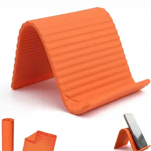 Silicone Phone Stand, Flexible Foldable Tablet Laptop Holder, Creative Lazy Stand for Desktop, Travel Accessory, Random Style