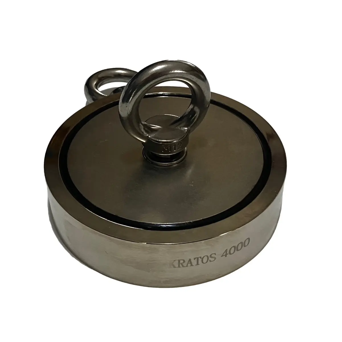 Kratos 4000 Double Sided Neodymium Fishing Magnet with Two Eyebolts