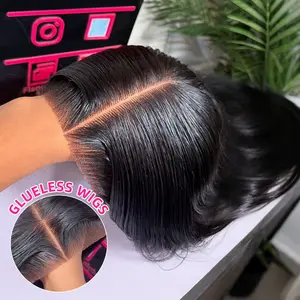200% 13x6 HD Pre Cut Lace Glueless Silky Straight Wear And Go Glueless Wigs Human Hair Ready To Wear Bone Straight Lace Front Wigs 100% Human Hair Pre Cut 7x5 Hd Lace Closure Wigs For Women On Sale
