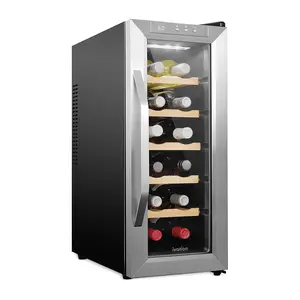 Ivation 12-Bottle Thermoelectric Stainless Stee l Wine Cooler
