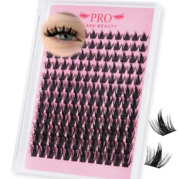 PRO LASHBEAUTY Manga Lash Clusters, California Sunset Lash Clusters Eyelash Clusters 10-18 Mixed Cluster Eyelash Extensions Reusable & Comfortable (Sunset, 10-18mix)