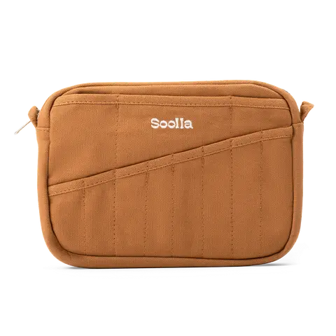 Soolla® Studio Pouch, Cinnamon – 20-Pocket A5 Stationery & Art Tool Organizer with YKK Zipper