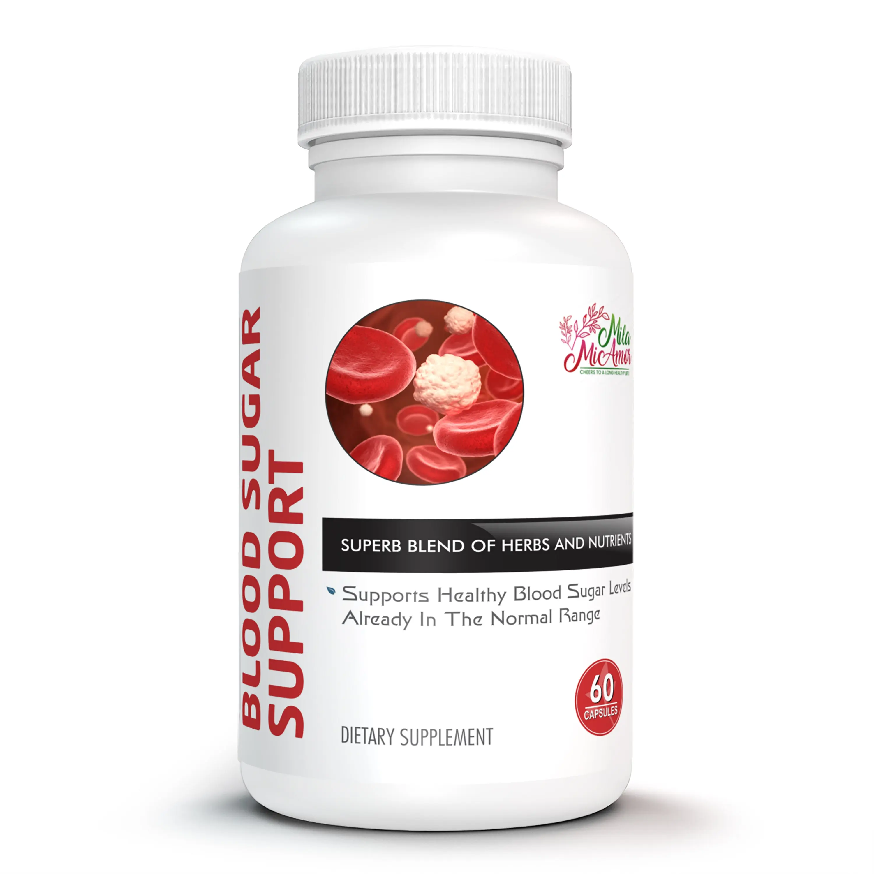 Blood Sugar Support | Natural Blend of Vitamins, Minerals, Plant Extracts | Maintain Healthy Blood Sugar and Cholesterol Levels | 60 Capsules