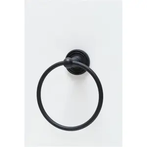 Residential Essentials  Towel Ring- Black
