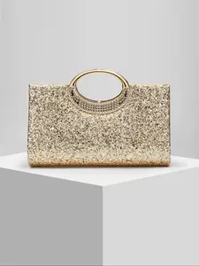 Women's Elegant Glitter Evening Bag, Exquisite Metal Decorated Handle Bag, Trendy All-match & Exquisite Bag for Party Decoration