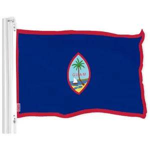 Guam Guamanian Flag |   3x5 Ft |   LiteWeave Pro Series Printed 300D Polyester |   Indoor/Outdoor, Vibrant Colors, Brass Grommets, Thicker and More Durable Than 100D 75D Polyester