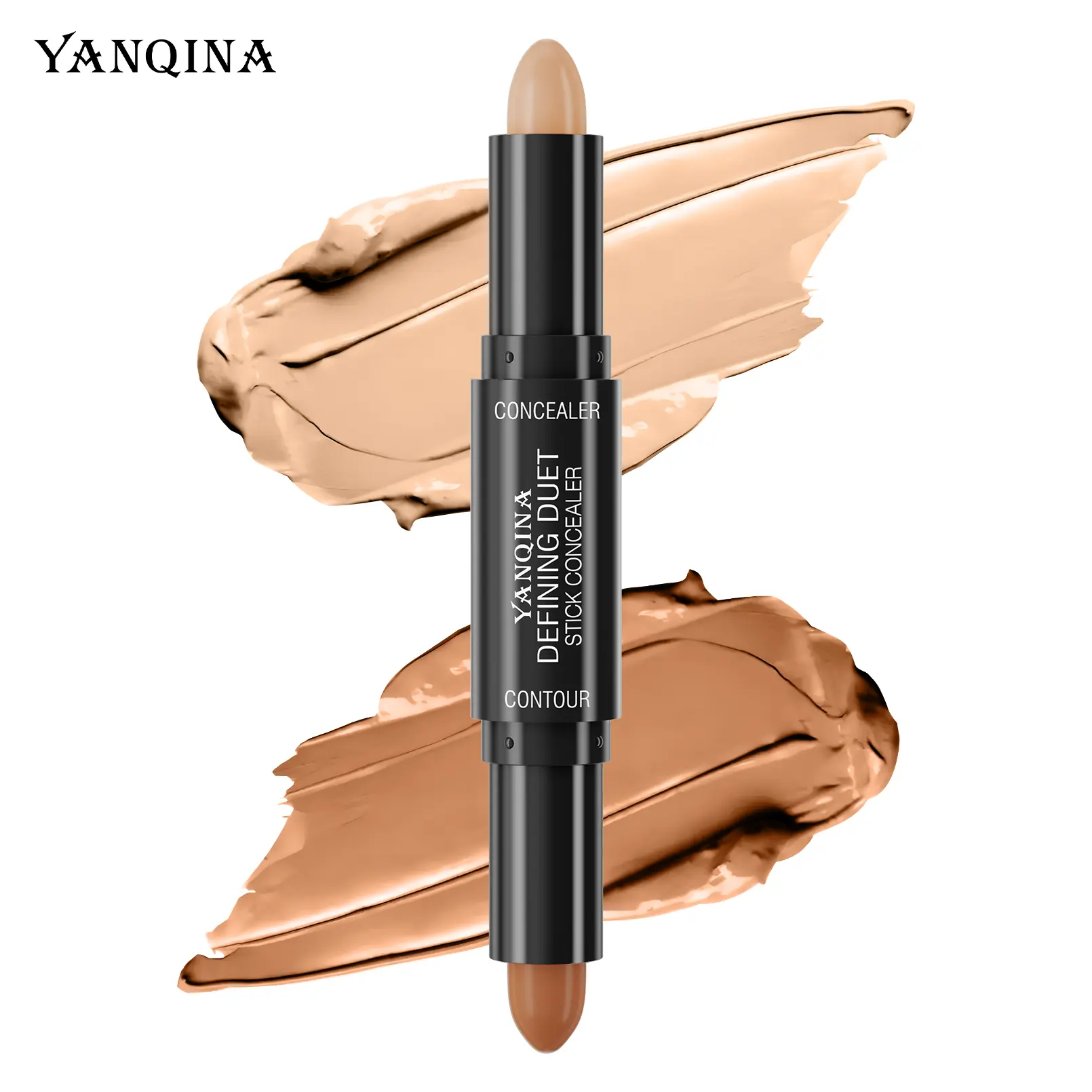 Double-Ended Contour & Concealer Stick, Smooth & Lightweight Fit, Hydrating & Brightening, Precise Sculpting, Suitable for All Skin Types Daily Use