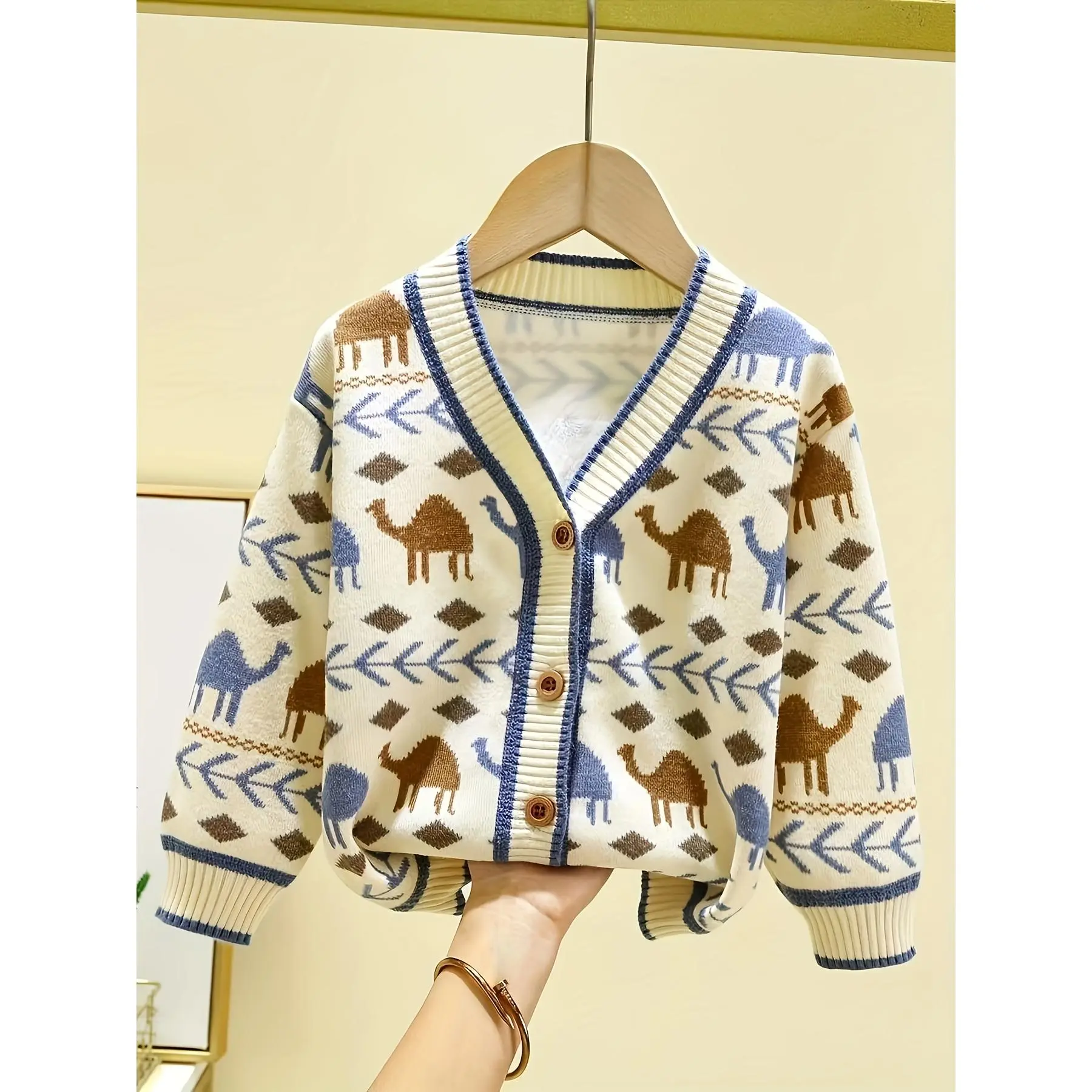 Boys' Cardigan Jacket Spring/Autumn Wear Children's Sweater Knitwear New Style Trendy Kids' Clothing
