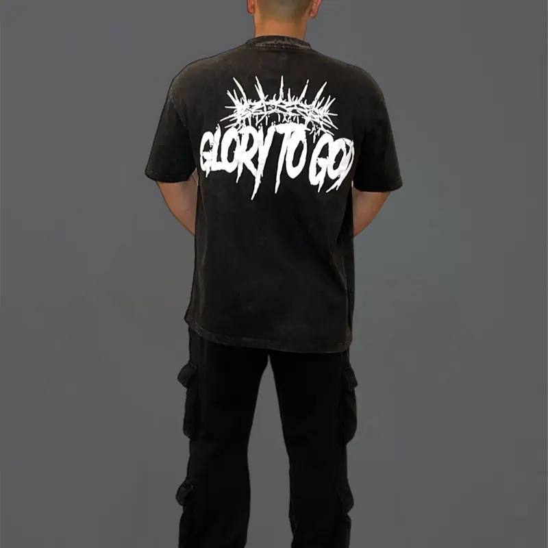 Glory To God Heavy Oversize T-shirt, God Apparel T-shirt, Streetwear, Unisex Graphic tees Cotton