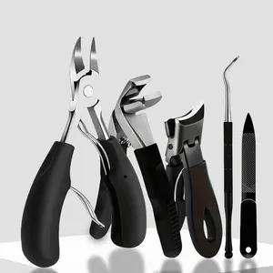 5-Piece Stainless Steel Nail Tool Set, Complete Nail Care Manicure Pedicure Kit with Clippers, Files, Tweezers, Callus Remover, Drill Machine, Diy Nail Art