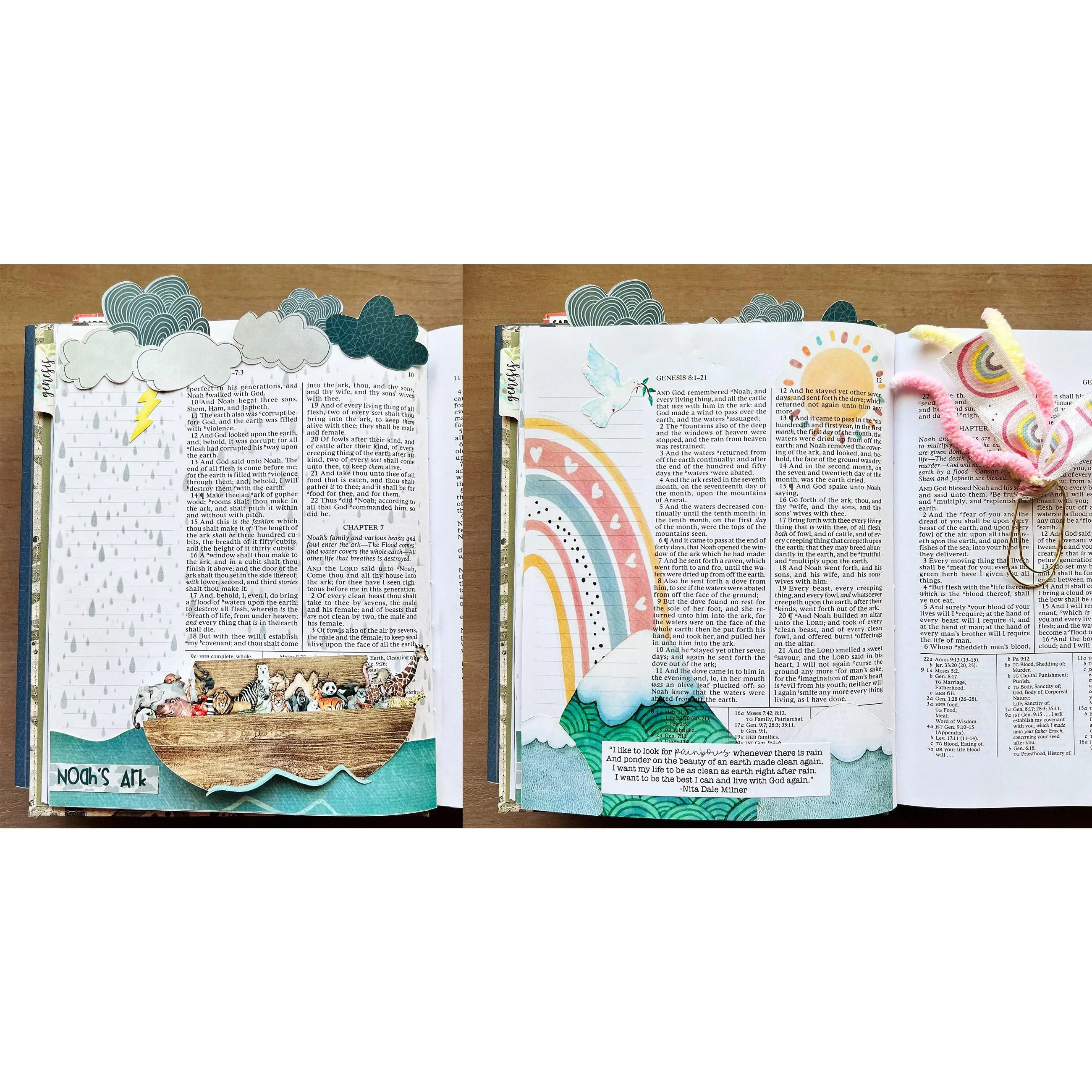 Noah's Ark Old Testament Bible Journaling Page Kit Genesis