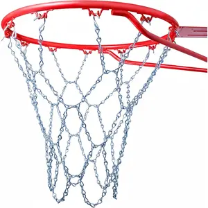 Heavy Duty Chain Basketball Net – Rust Proof, All Weather Metal Net Replacement - Official Standard 12-Loop Metal Net for Indoor/Outdoor Basketball Rims
