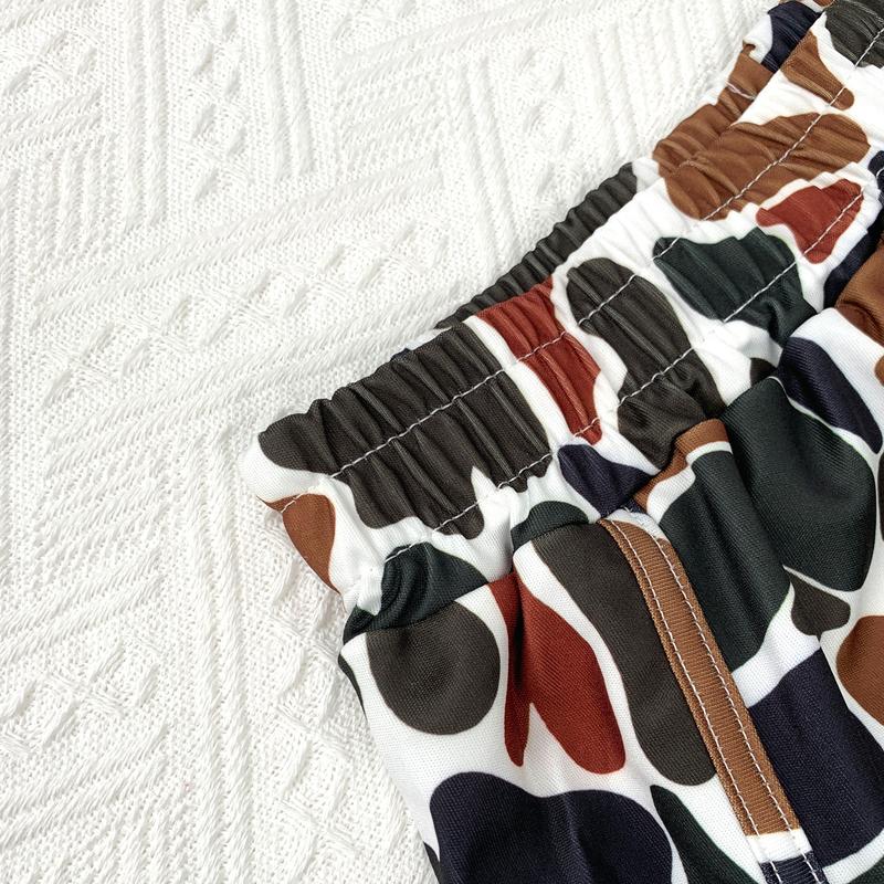 Women's Camo Micro Booty Shorts Cross Strap High Stretch Gym Casual Daily Wear 100% Polyester Slight Stretch Machine Washable