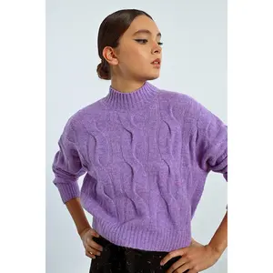 Payton Cable Knit Mock Neck Sweater