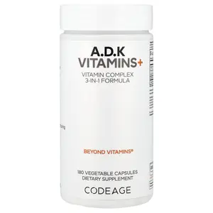 Codeage A, D, K Vitamins+, 180 Vegetable Capsules